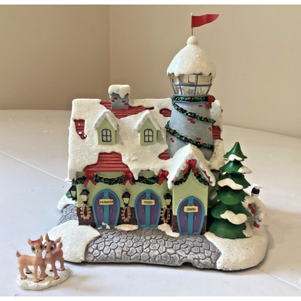 Hawthorne Village Rudolph’s Christmas Town Reindeer Barn & Weather Watch Tower